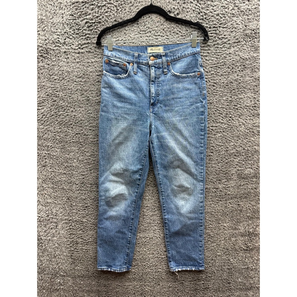 Madewell High Rise Classic Straight Denim Jeans Peralta Wash Womens Size 25